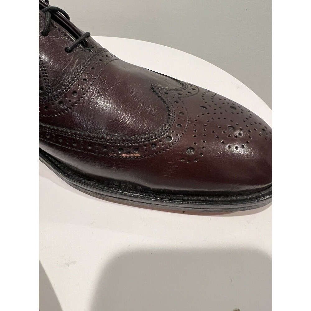 Freeman Free Flex Brown Leather Wingtip Dress Shoes Lace Oxfords Men 12 C - Picture 11 of 13